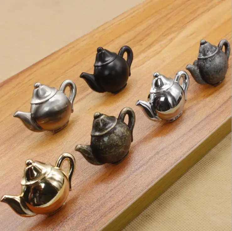 

FAST SHIPPING Ancient European Style Archaistic Teapot teakettle Zinc Alloy Drawer Knob Cabinet Handle Door Pull