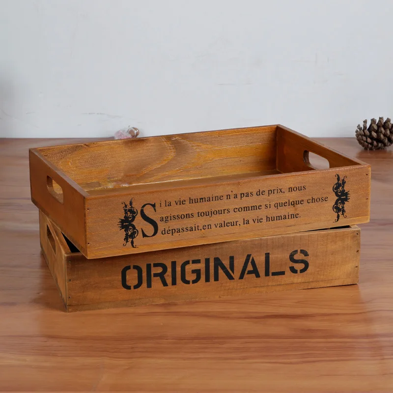 Best Wooden Storage Cabinet Wood Tray Treasure Chests Vintage Retro Wooden Boxes Jewelry Case Antique Trinket Cosmetic Storage Box