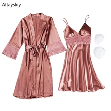 Женские халаты с v-образным вырезом, для отдыха, простые, элегантные, летние, дышащие, одноцветные, мягкие, женские, с длинным рукавом, подходят ко всему, для девушек, длина до колена, милые