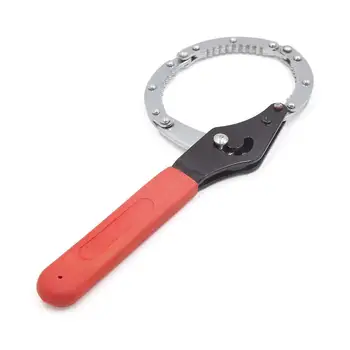 

uxcell Red Rubber Coated Nonslip Handle Adjustable Oil Filter Wrench Spanner 60-80mm