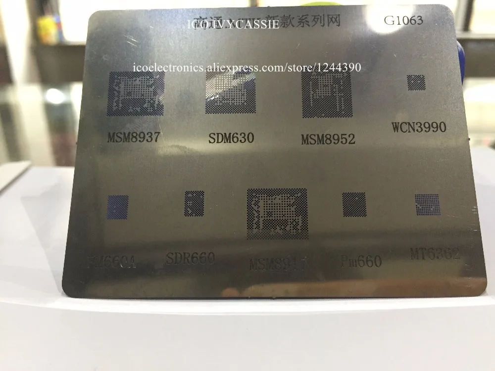 

For MSM8937 SDM630 MSM8952 WCN3990 M660A SDR660 MSM8917 PM660 MT6362 BGA Stencil Reball Direct Heating Template G1063