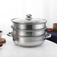 3 яруса кружевных отпариватель Индукционная паровой Кастрюля со спуском пара Нержавеющая сталь Кухня посуда 28 см Пособия по кулинарии горшок Годный к употреблению дома Кухня кухонная посуда