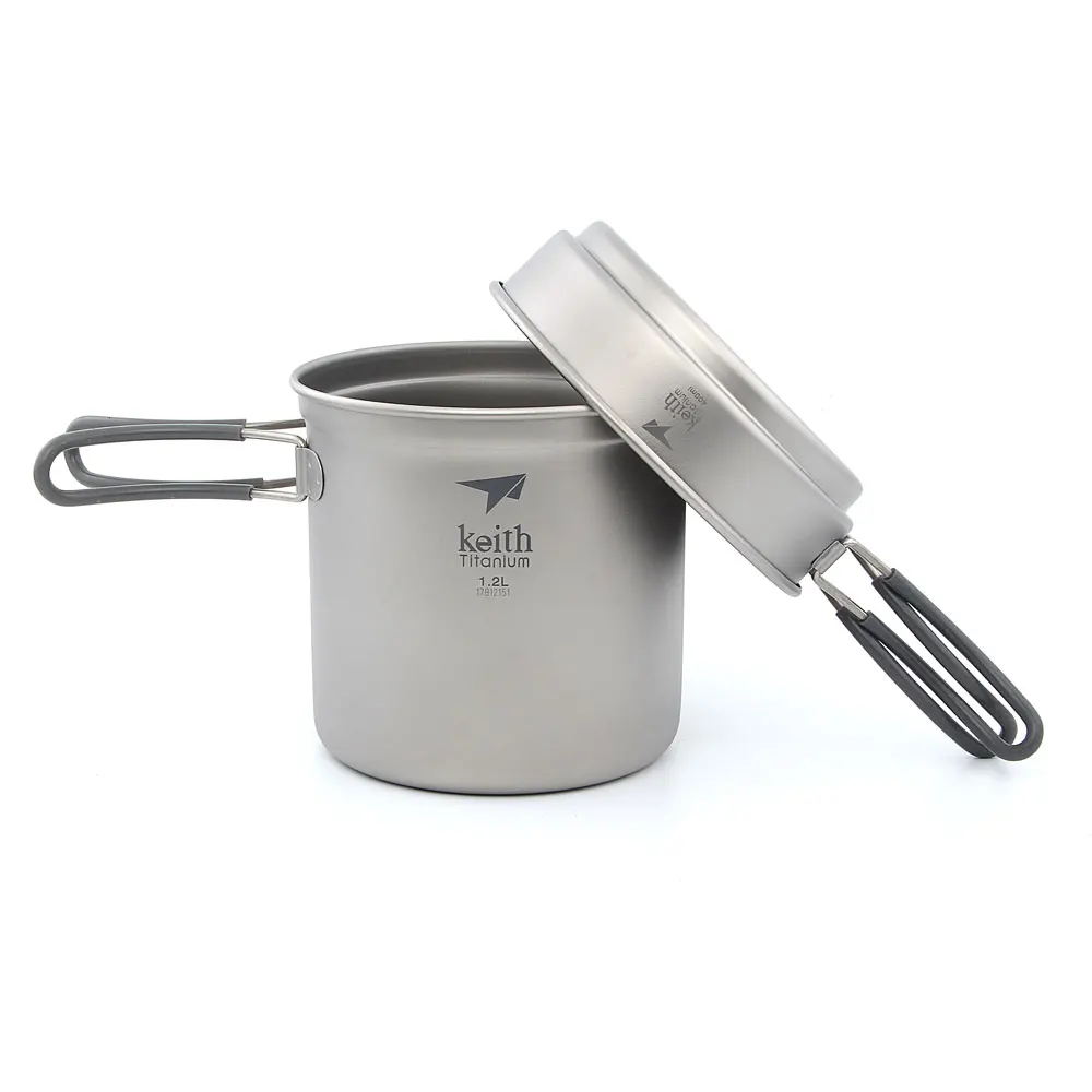 Keith ti6013 Titanium pot camping Utensilios de cocina titanio Utensilios de cocina 400 ml + 1200 ml 193G Keith ti6013 Titanium pot camping Utensilios de cocina titanio Utensilios de cocina 400 ml + 1200 ml 193G