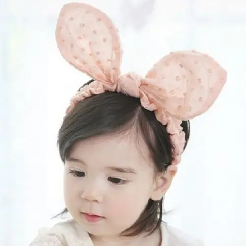 Новое поступление кроличьими ушами для маленьких девочек эластичные хлопковые повязки на голову волос милые мягкие комфортные головные уборы