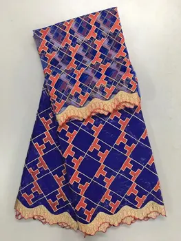 

Getzner Brocade Bazin Riche royal blue Factory Price African Bazin Riche Lace Fabric Fashionable Bazin Riche Getzner with Blouse