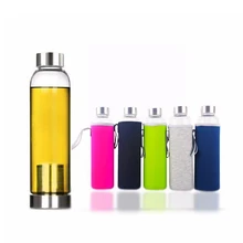 420 мл Заварники для чая высокая термостойкость стеклянная бутылка воды стеклянные Lemon творческий автомобиль ситечко для чая Botella de agua подарки