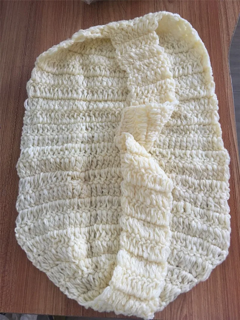Крючком хлопок новорожденных гамак новорожденных Размеры Baby Shower подарок ребенку Подставки для фотографий - Цвет: beige