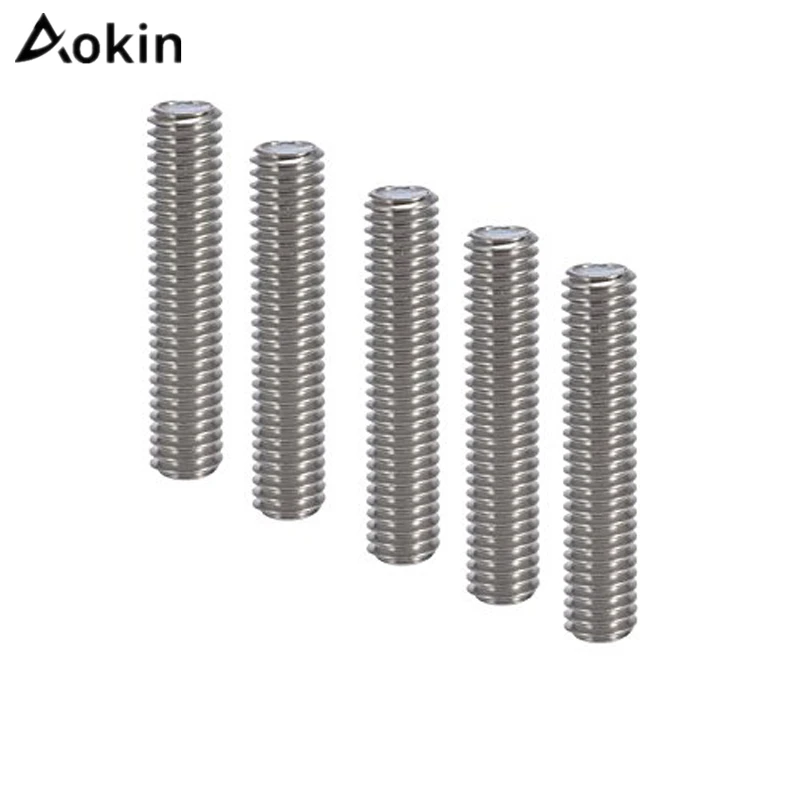 

Aokin 3D Printer 5pcs/lot Mk8 Thread M6 30mm/40mm/50mm Throat Stainless Steel With Teflon PTFE Tube 1.75mm Filament For Makerbot