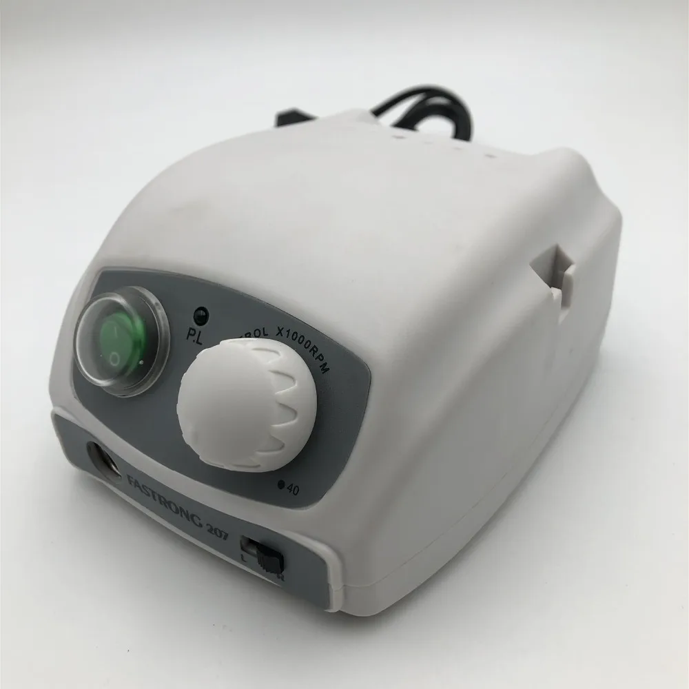 Caixa de Controle Broca para o Dispositivo de Polimento do Prego Forte 210 102l Micromotor Handpiece Manicure Elétrica Conjunto 40000 Rpm 207b & 11 Brocas elétricas p/ manicure e acessórios