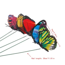 Новые яркие в стиле Феи-бабочки на палочке орнамент домашний сад ваза газон искусство Ремесло Декор JUN16