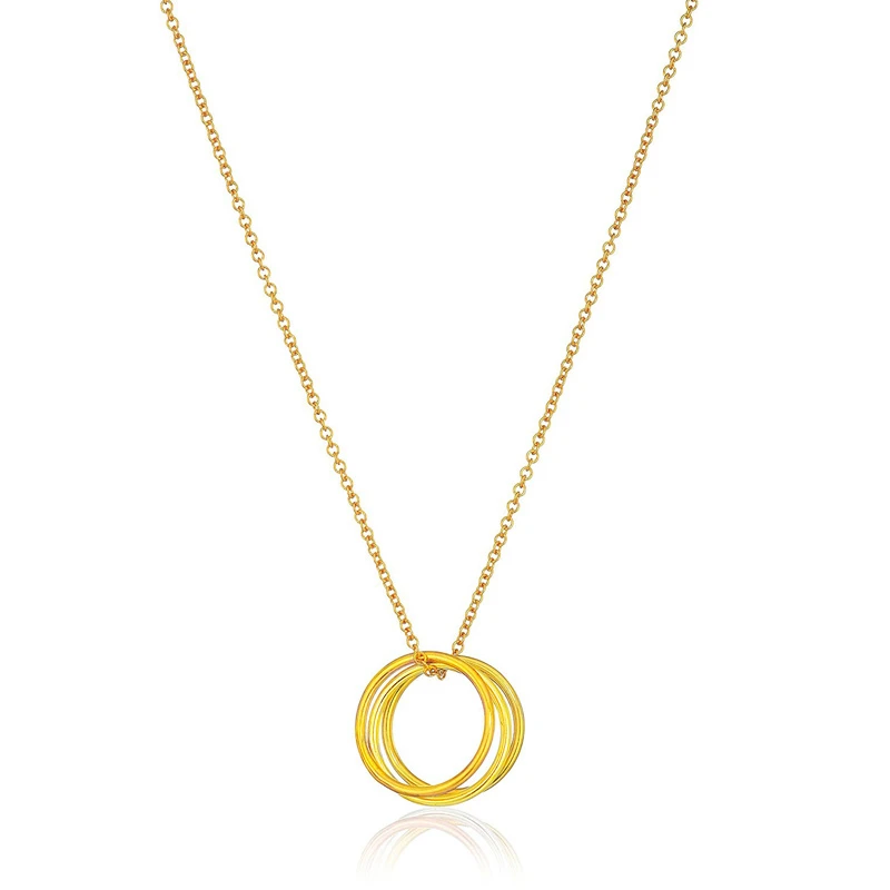 circle necklace rose gold