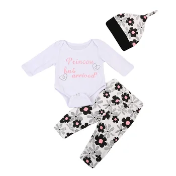 

Cute 3PCS Autumn Winter Newborn Infant Baby Boy Girl Outfits Cotton Bodysuit Pants Leggings Hat Clothes Set