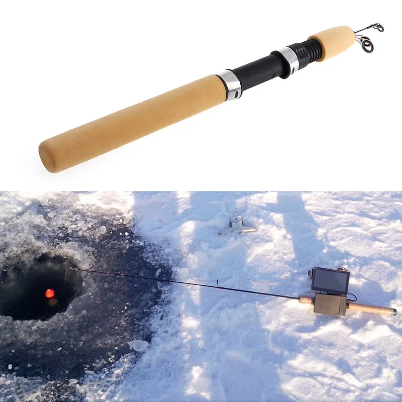 100CM Ultralight Pocket Winter Ice Fishing Fish Rod Mini Tackle