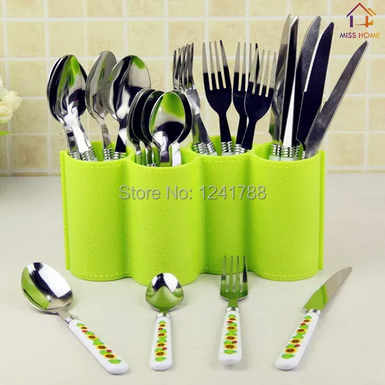 (2 pcs/lot) Plastic Kitchen Utensil Holder Dinnerware Rack Tableware