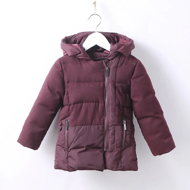 

Korean Style 2017 Winter Children Jackets for Girls Parka Fleece Hooded Warm Padded Kids Clothing Boys Outerwear Coat DQ702