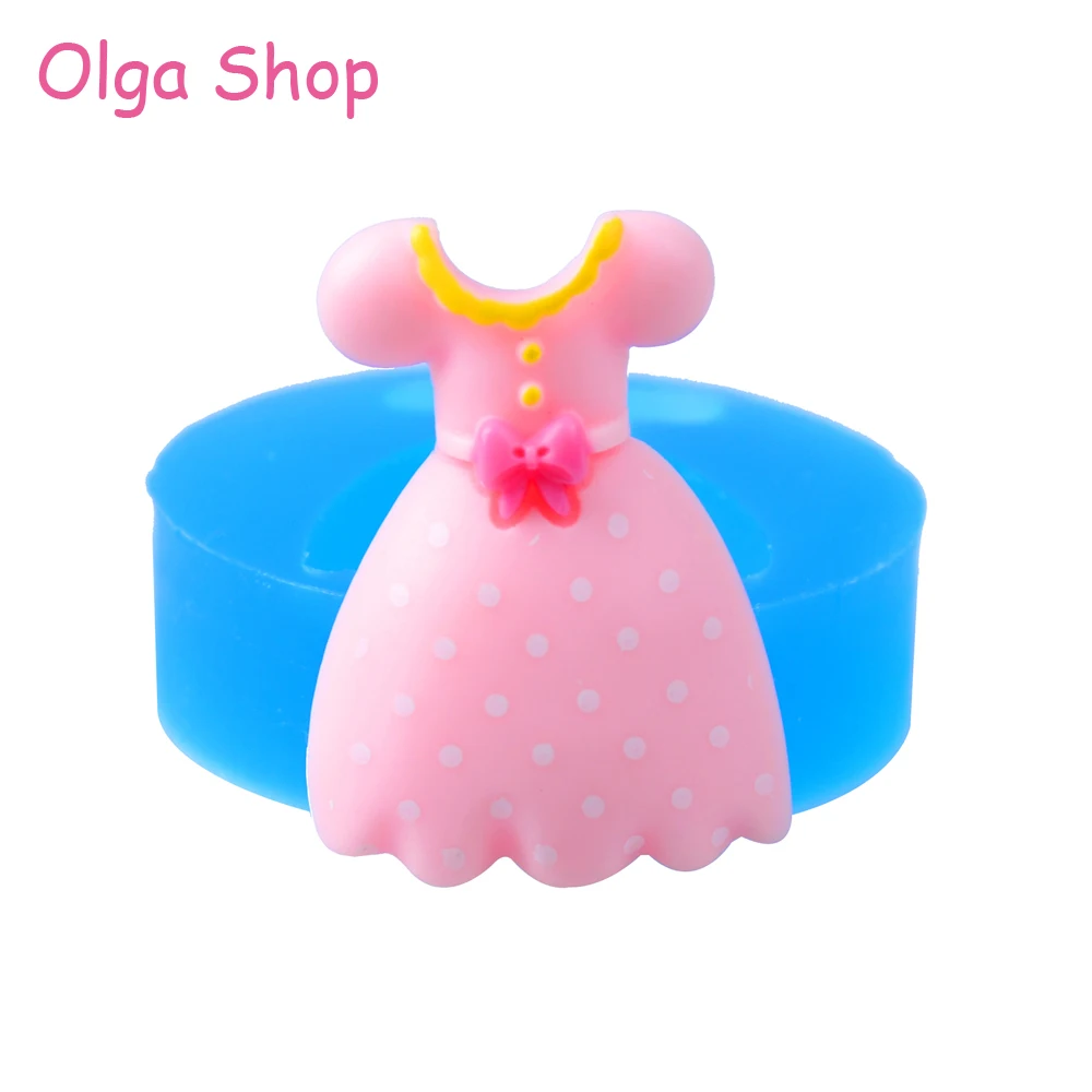 

FYL045 40.3mm Baby Girl Dress Silicone Mold - for Cake Topper, Fondant, Scrapbooking, Gum Paste, Resin Polymer Clay, Candy Mold