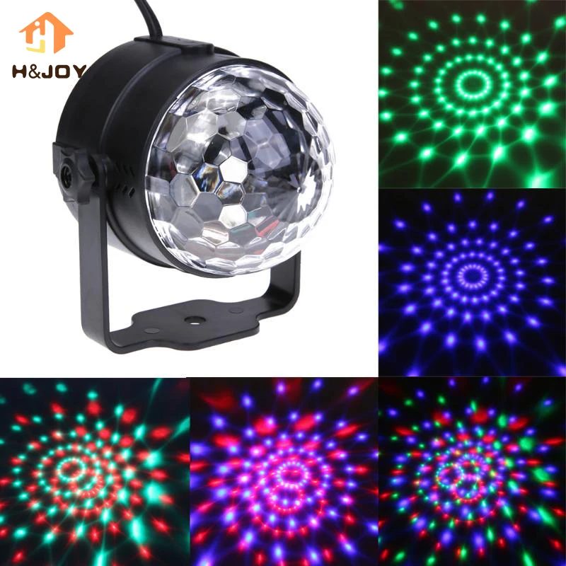 

RGB Stage Lights 7 Colors Ball Lumiere 3W Sound Activated Laser Projector Stage Lighting Effect Lamp Christmas Lighting