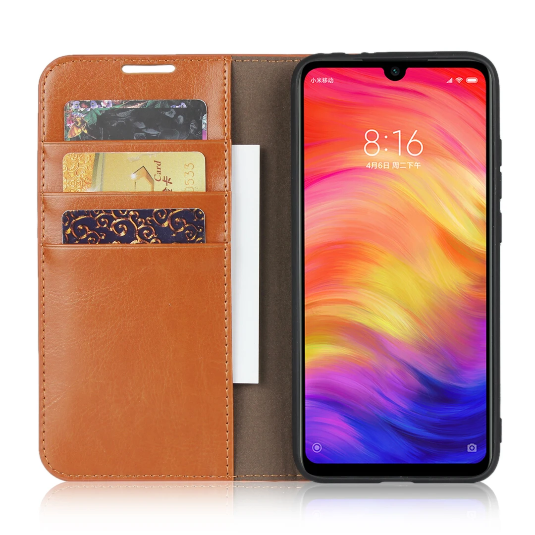 Uftemr чехол для телефона для Xiaomi Redmi Note 7 Pro Чехол Redmi Note 7 7Pro чехол Роскошный Ретро Натуральная кожа Crazy Horse кошелек Чехол