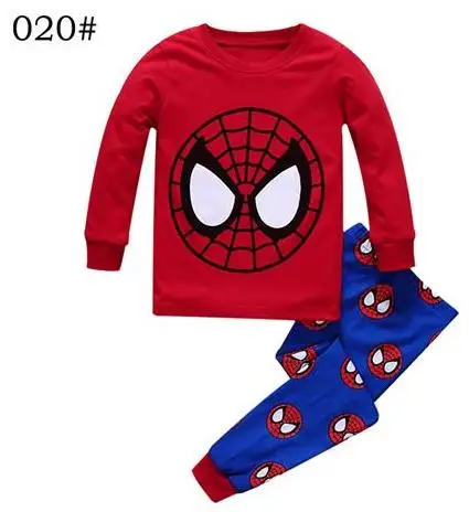 Детские пижамные комплекты с принтом героев мультфильмов; комплект одежды для сна для мальчиков; хлопковые пижамы с длинными рукавами для маленьких девочек; комплект одежды для детей