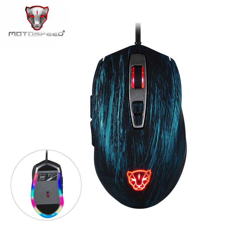 Проводная игровая мышь Motospeed V60 5000 DPI 7 клавиш периферийная техника для компьютера