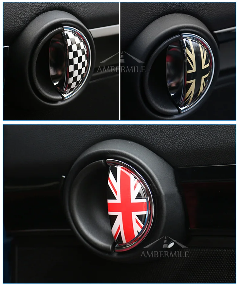 3D Epoxy Car Interior Door Handle Cover Stickers for Mini Cooper R56 R55 R60 R61 Countryman Accessories Car Styling (6)