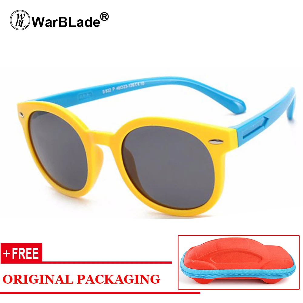 

WarBLade 2020 New Kids TAC Polarized Sunglasses UV400 Boy Girls Cool TR90 Rubber Casual Glasses Out Door Eyewear With Case