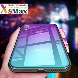 Жесткий закаленное стекло чехол для iPhone XS Max X XR 7 8 6 S плюс чехол задняя крышка оболочка для iPhone XR XS Max бизнес Coque