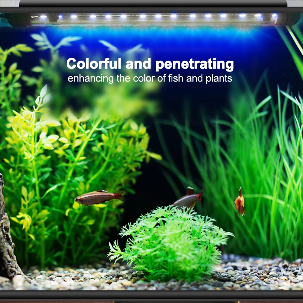 19 см водонепроницаемый аквариумный светодиодный светильник ing Fish Tank EU/US/UK/AU с вилкой для подводного аквариума, лампа для аквариумов, декор RGB светильник