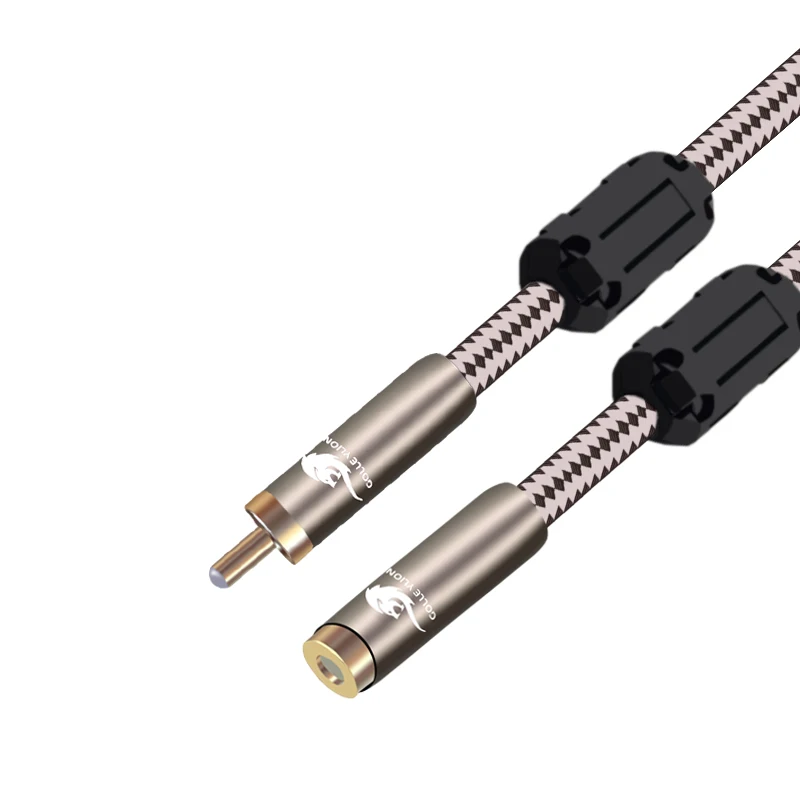 Премиум RCA аудио кабель для усилителя Динамика сабвуфера экранированный штекер