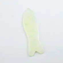 2 Pcs 100% natural light green jade fish shape guasha board massage tool facial treatment scraping tool for body health care 2 Pcs 100% natural light green jade fish shape guasha board massage tool facial treatment scraping tool for body health care