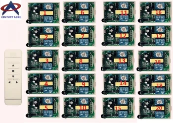 

AC220V intelligent digital RF wireless remote control switch system & 20pcs receiver for projection screen/garage door/blinds