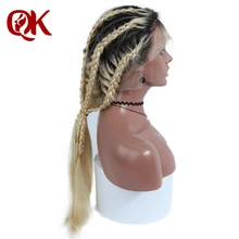 QueenKing hair Lace Front Wig 180% Density Ombre T1B 613 Silky Straight Preplucked Hairline 100% Brazilian Human Remy Hair