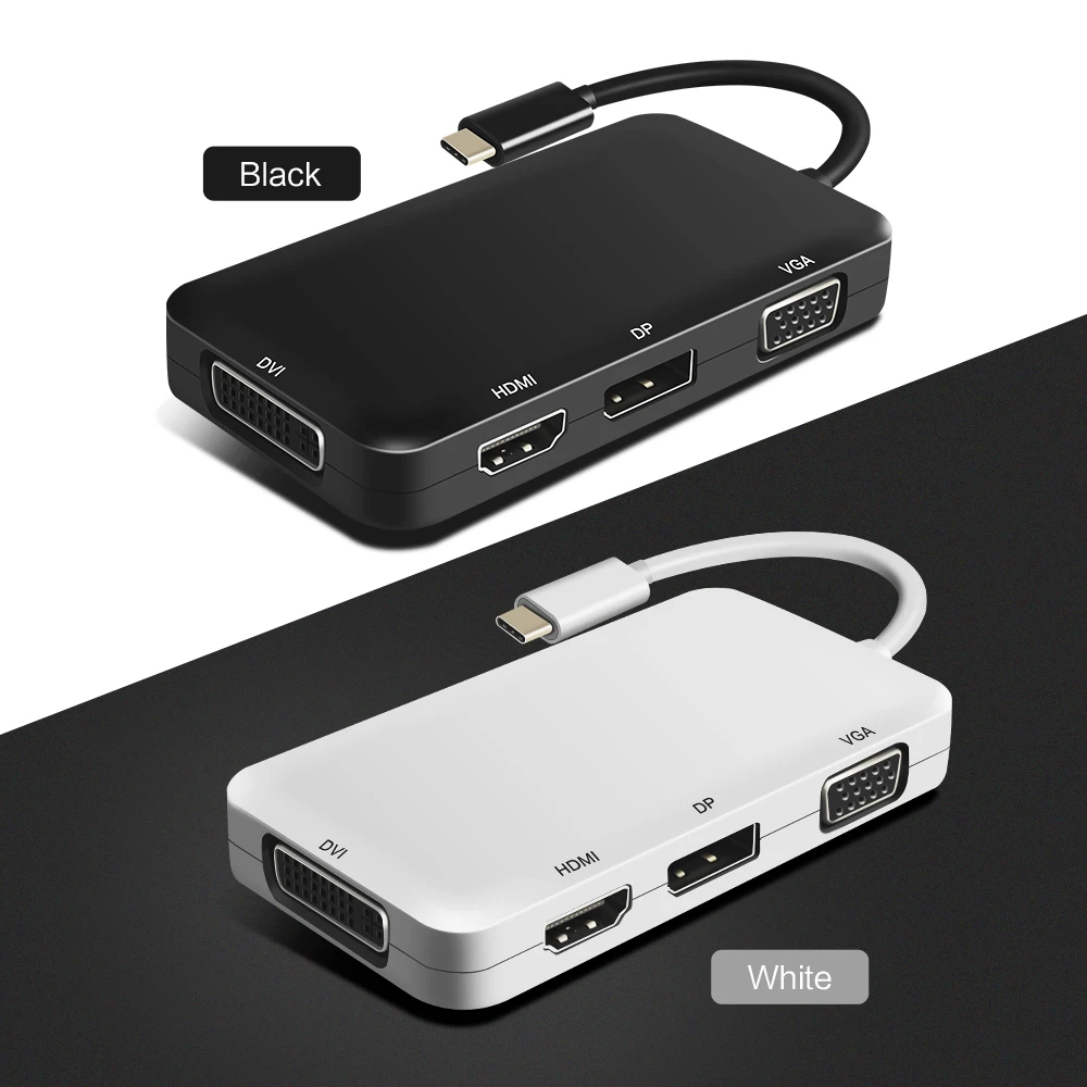 

USB 3.1 type-c to HDMI VGA DVI DP Adapter 4 in 1