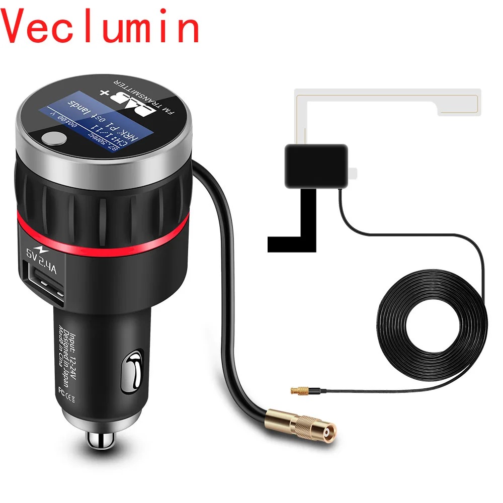 

Car Radio DAB+ Radio Tuner Digital Broadcasting Receiver with FM Transmitter Converter Plug and Play Adaptor USB Charger