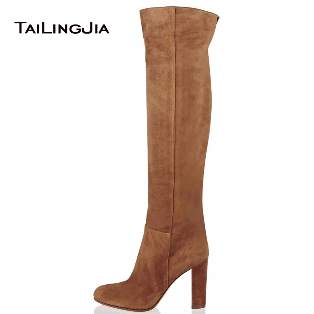 Buy > above knee suede boots > in stock