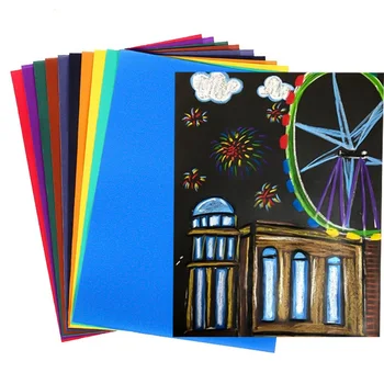

10pcs Color Sandpaper Children's Painting Sand Painting Graffiti Oil Pastels Crayon Art Special Paper 8K/4K/16k
