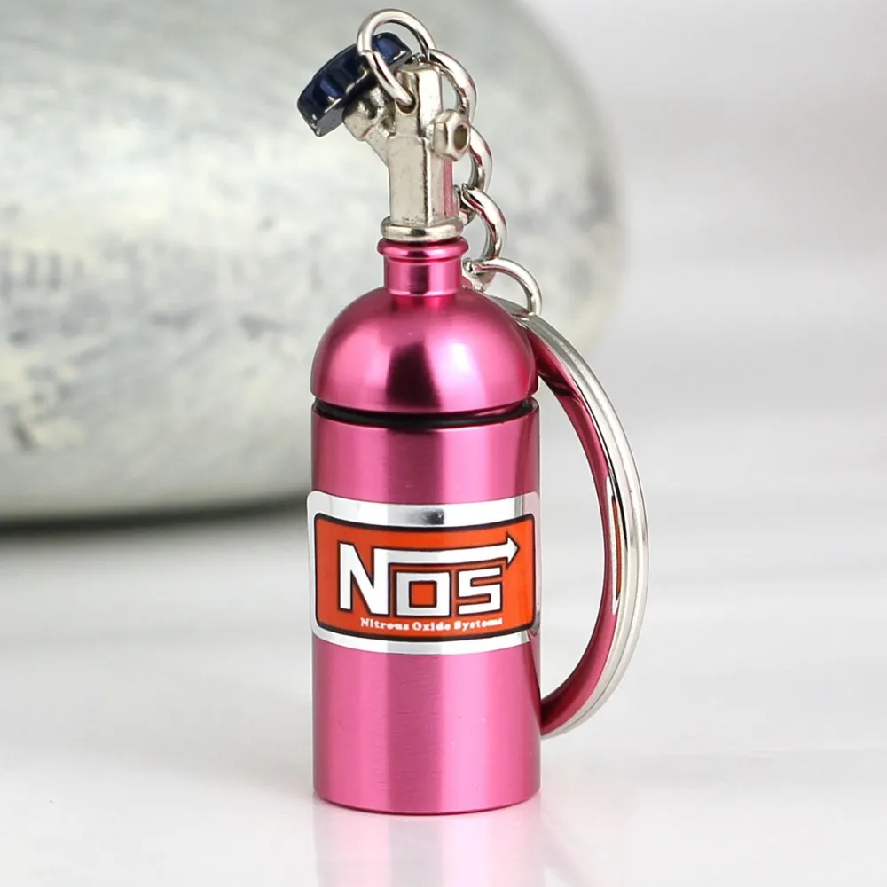 

Unique Fire Extinguisher Key Chain NOS Turbo Nitrogen Bottle Metal Key Ring Holder Car Bag Pendant Women Men Jewelry Keyrings