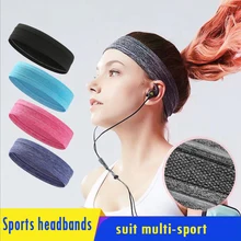 Эластичный Напульсник для занятий спортом, тренажерного зала, йоги, повязка на голову, нескользящая, для женщин и мужчин, дышащая, для баскетбола, для фитнеса, волейбола, велоспорта