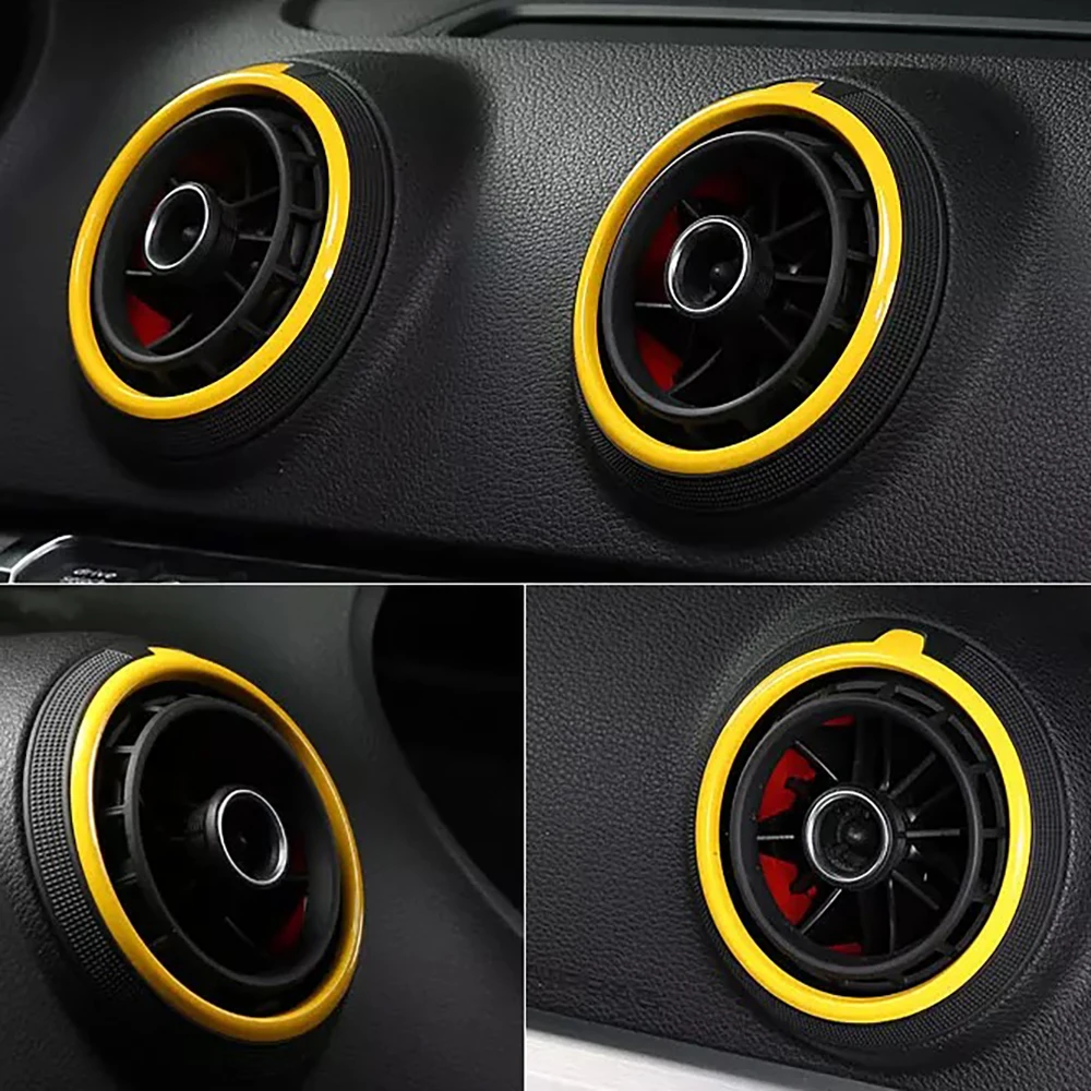 Saída de Ventilação Guarnição para Audi Estilo do Carro Jeazea Condicionado Anel Substituição Capa a3 s3 2020 4 Pçs ac ar 13 audi a3 s3 2014 2015 2016 estilo do carro