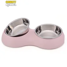CAWAYI KENNEL Stainless Steel Double Pet Bowls for Dog Puppy Cats Food Water Feeder Pets Supplies Feeding Dishes Dogs Bowl D1374 CAWAYI KENNEL Stainless Steel Double Pet Bowls for Dog Puppy Cats Food Water Feeder Pets Supplies Feeding Dishes Dogs Bowl D1374