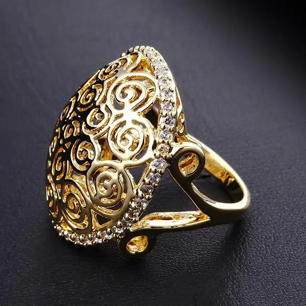 brand design fashion rhinestone rosary big rings for women gold big ring design for female images