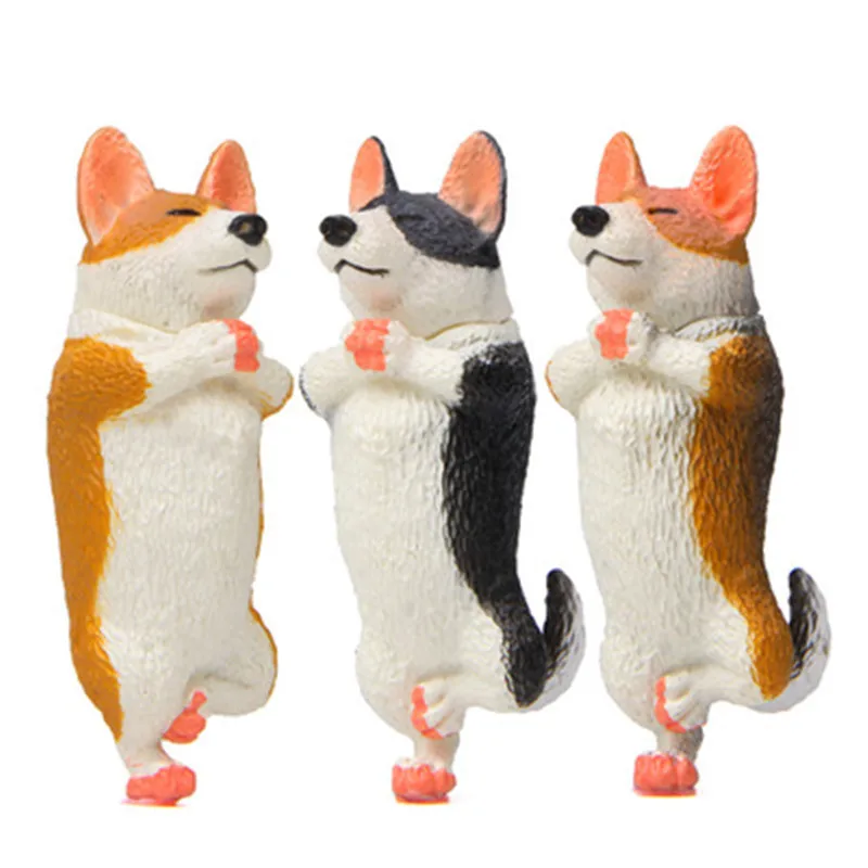 Мини фигурки Имитация животных корги Пемброк Canis Lupus для ознакомления маленькая