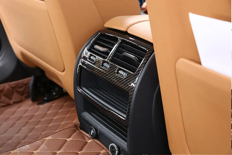 Углеродное волокно для BMW 5 серии G30 автомобиль ABS пластик хром интерьер молдинги заднего ряда AC вентиляционное отверстие выход рамка Крышка отделка