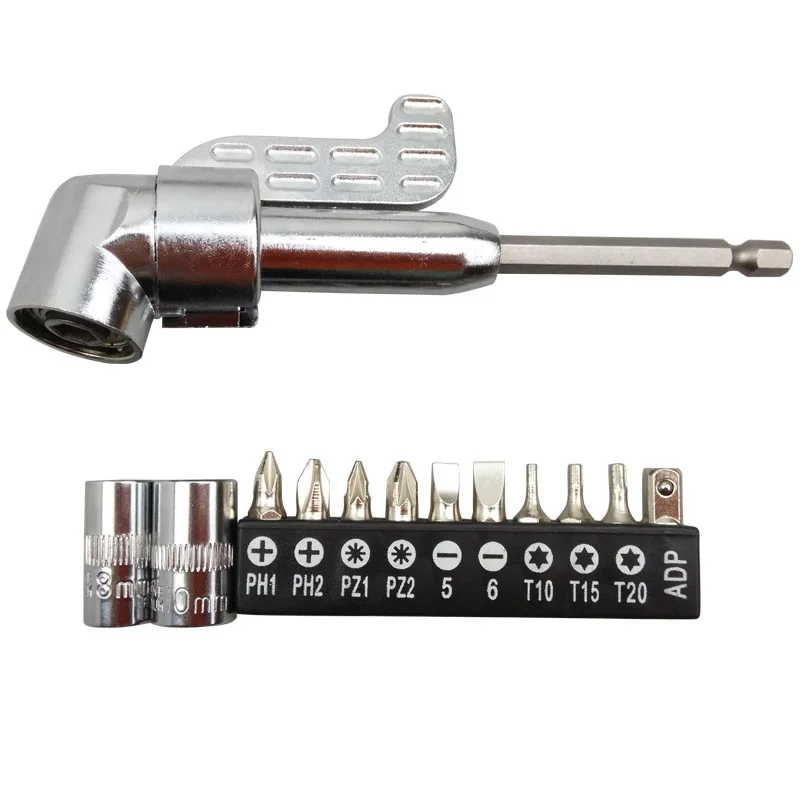 

Multi-function Screwdriver Combination Tool Head Sleeve Bending Labor-saving Electric Drill Set