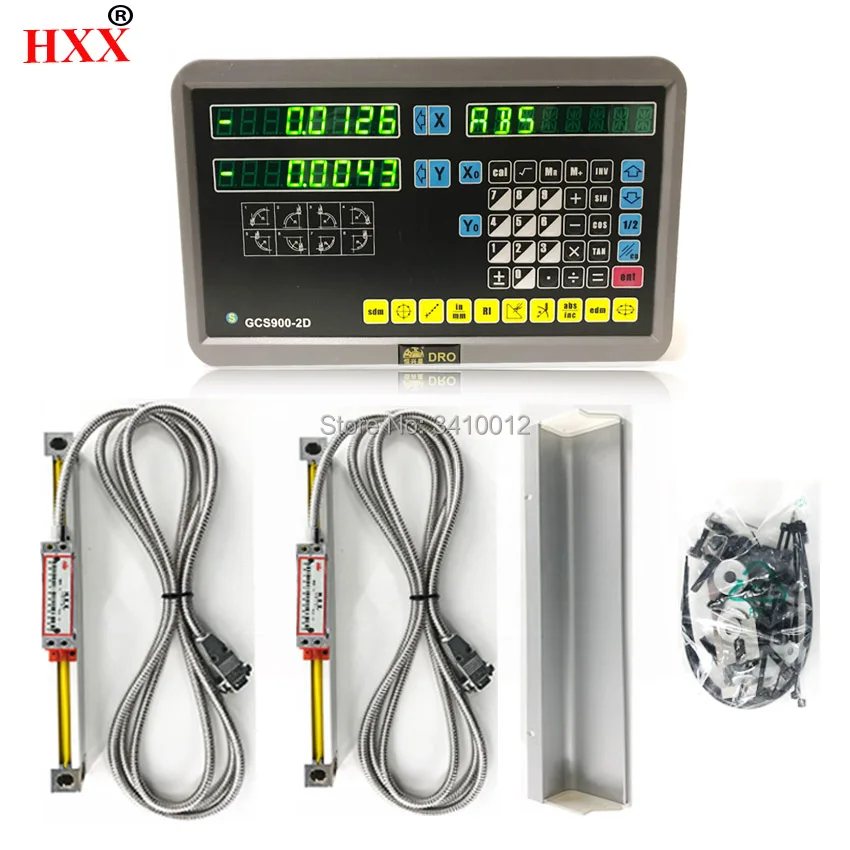 

complete digital readout dro system display GCS900-2D with two pcs 1u optical linear scales for all machines