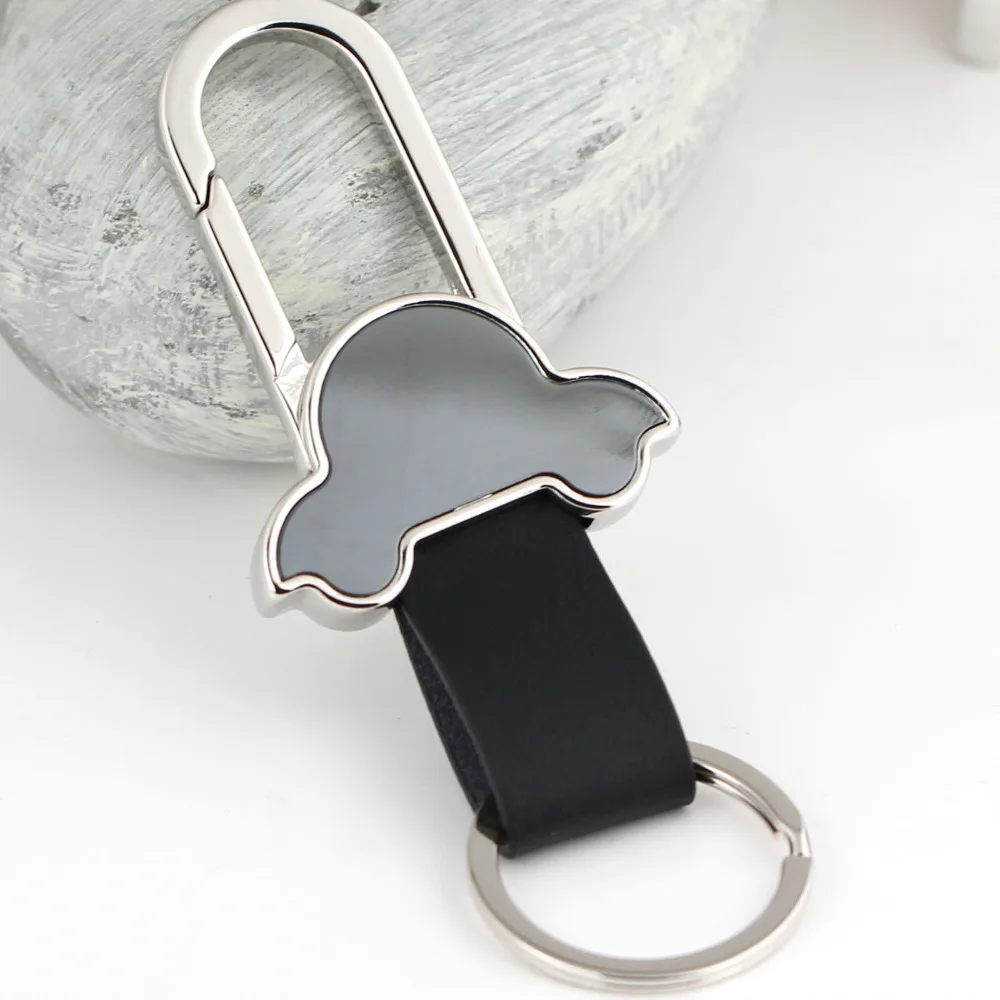 Clip on Belt Pants Buckle Car Keyring Keychain Leather Key Chain Ring