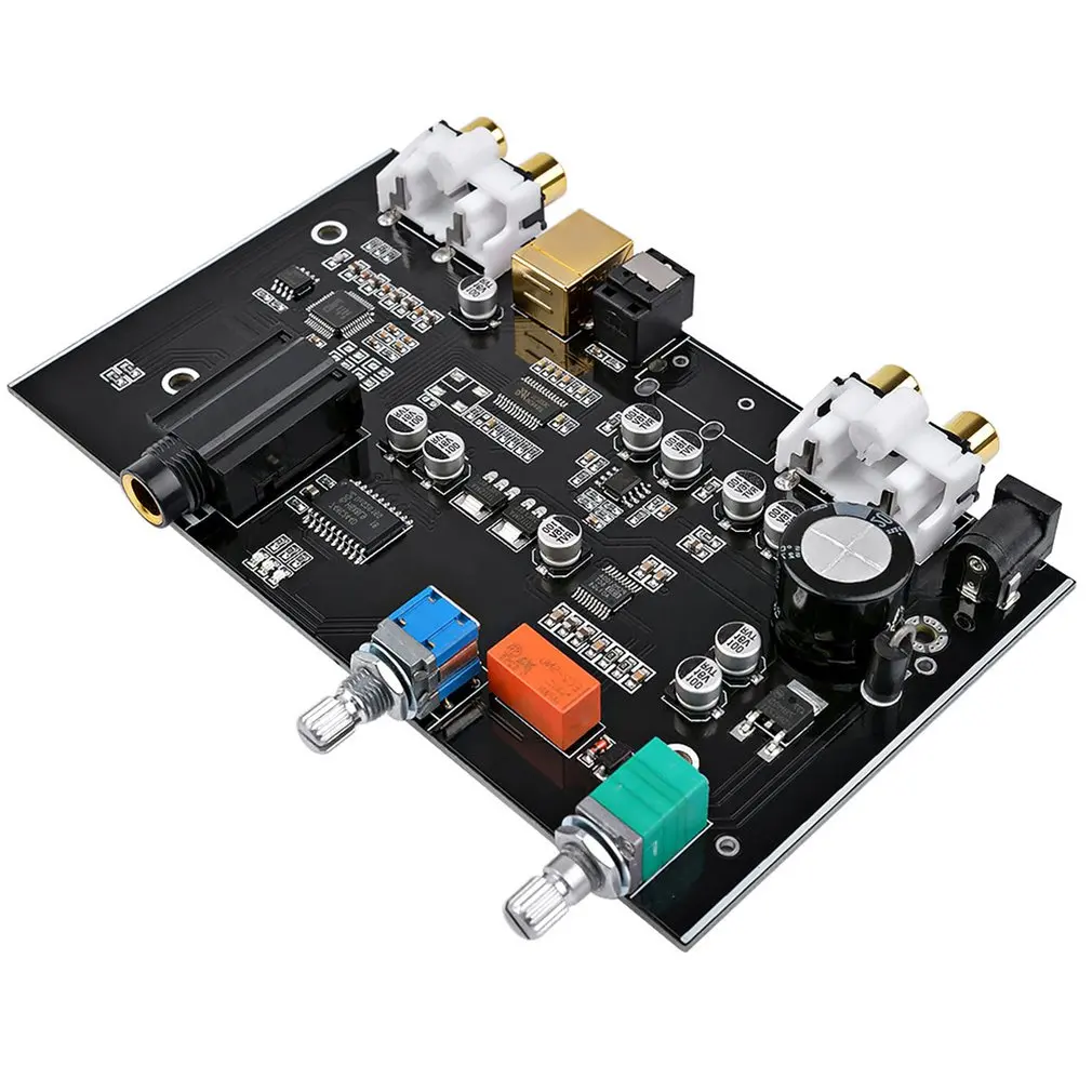 DC12V DPCM5100 DAC Board MS8416 Coaxial Fiber Optic USB Amplifier Audio Volume Control Decoder Board For DIY Home Theatre