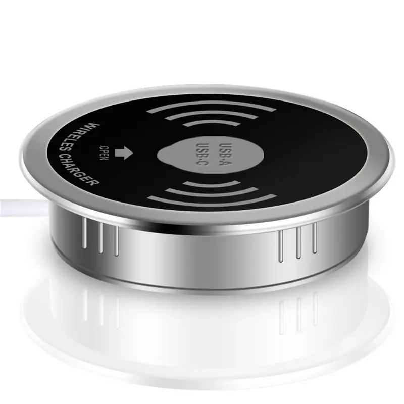 Wireless Desktop 3A Type C 2.4A Wireless Charger USB Output Charger for Samsung S9 S8 iPhone X Cell Phone Desk Qi Charging Pad Wireless Desktop 3A Type C 2.4A Wireless Charger USB Output Charger for Samsung S9 S8 iPhone X Cell Phone Desk Qi Charging Pad