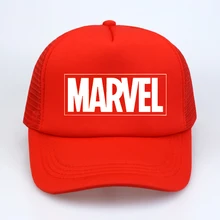 Marvel Comics, Мстители, Мужская/Женская модная бейсбольная кепка, Регулируемое Качество, принт с буквами, летняя сетчатая Кепка для водителя грузовика, шляпа для папы