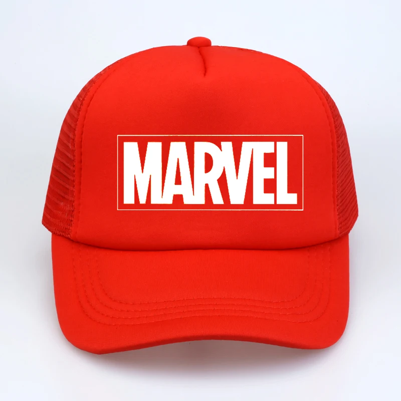 

Marvel Comics The Avengers Men/Women Fashion Baseball Cap Adjustable Quality print letter summer Mesh Net Trucker Cap Dad Hat